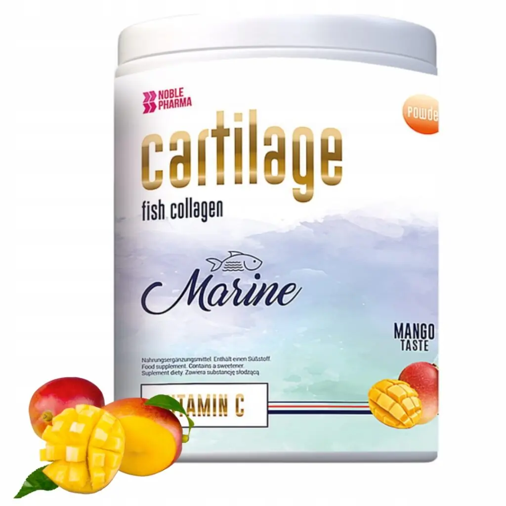 KOLAGEN RYBI NOBLE PHARMA CARTILAGE MARINE FISH COLLAGEN 200G O SMAKU MANGO