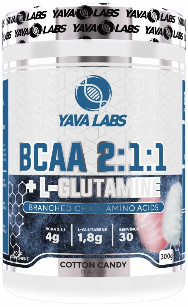 BCAA 2:1:1 + L-GLUTAMINA 300G - AMINOKWASY DLA SPORTOWCÓW