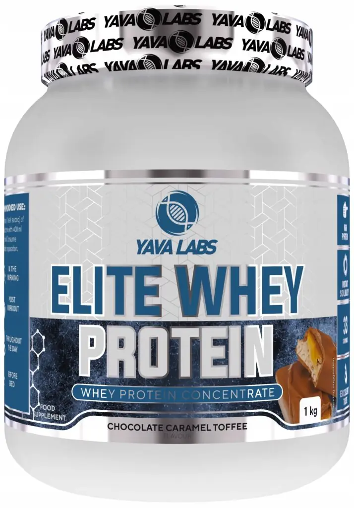 Białko Serwatkowe Elite Whey Protein 1kg Yava Labs czekoladowe karmelowe
