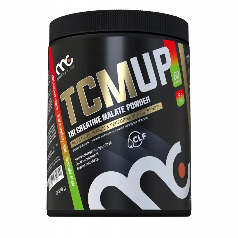 Jabłczan Kreatyny Siła Masa Wytrzymałość ATP TCMUP 330g Smak Poziomka-Mięta