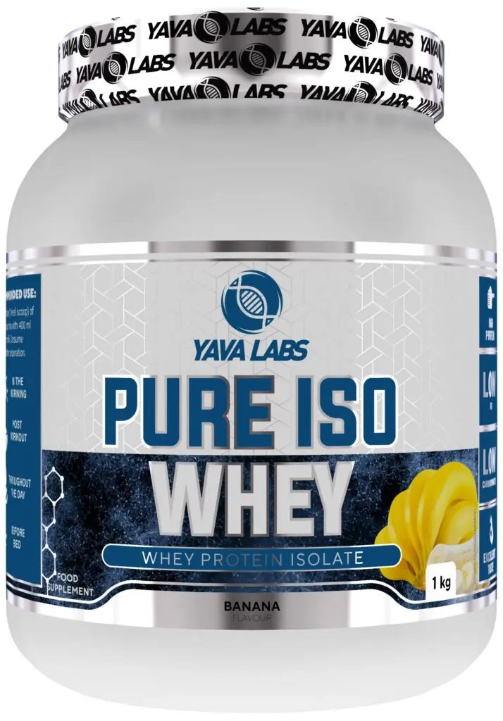 Yava Labs Pure Iso Whey 1kg Izolat Białkowy - Banan