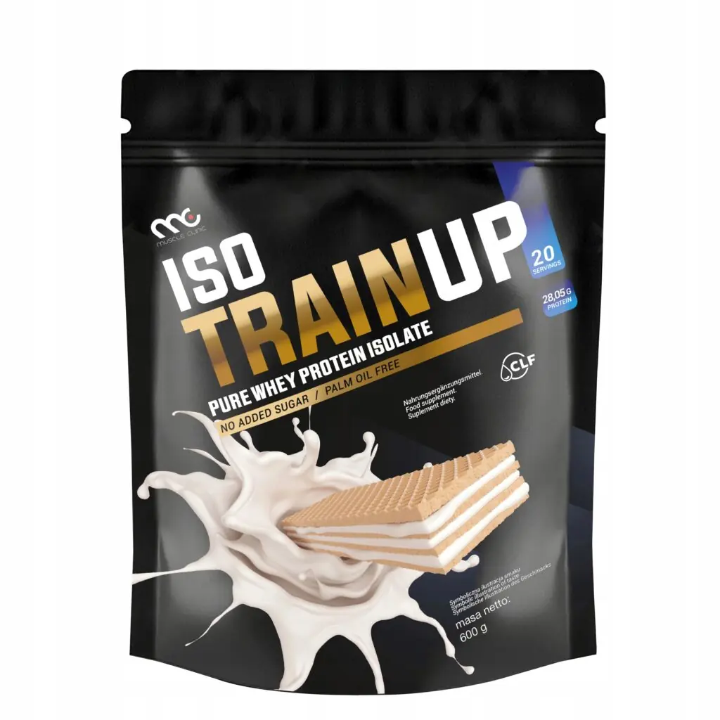 MUSCLE CLINIC ISO TRAIN UP 600g Izolat białka 92g WAFELEK
