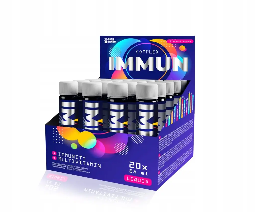 Shot Odpornościowy Witaminy Noble Pharma Shot w ampułkach 25ml 20 Fiolek