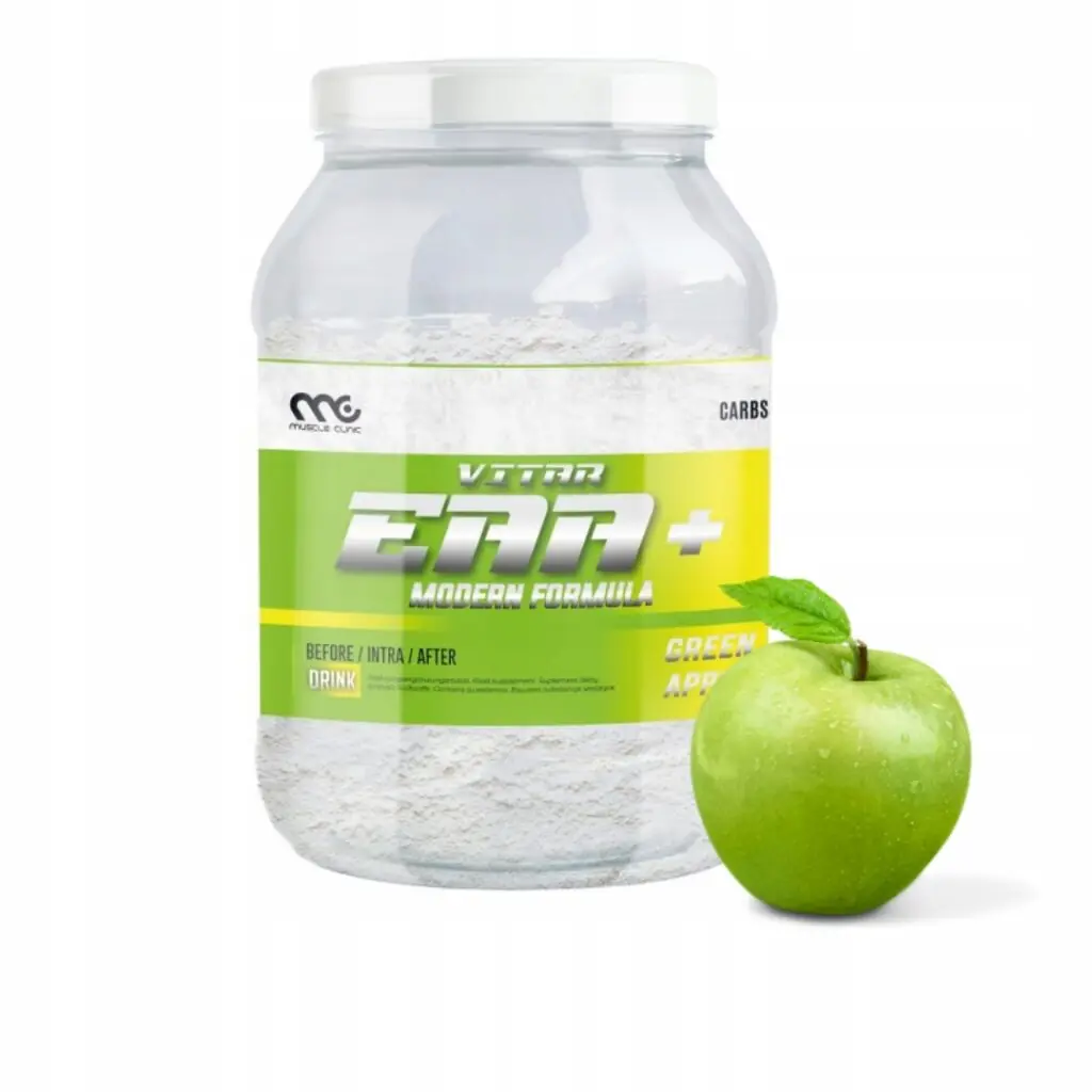 Węglowodany plus aminokwasy EAA Muscle Clinic Vitar EAA 1000 g Jabłko