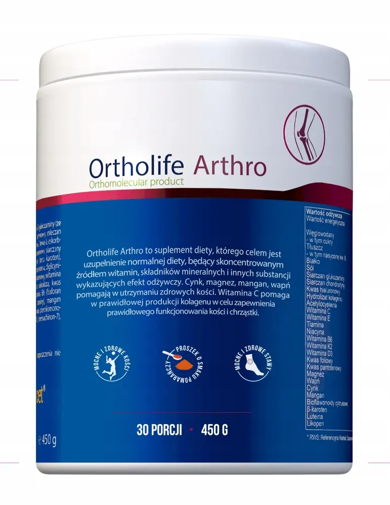 Ortholife Arthro wspomaganie budowania chrząstki aparat więzadłowy 450 g