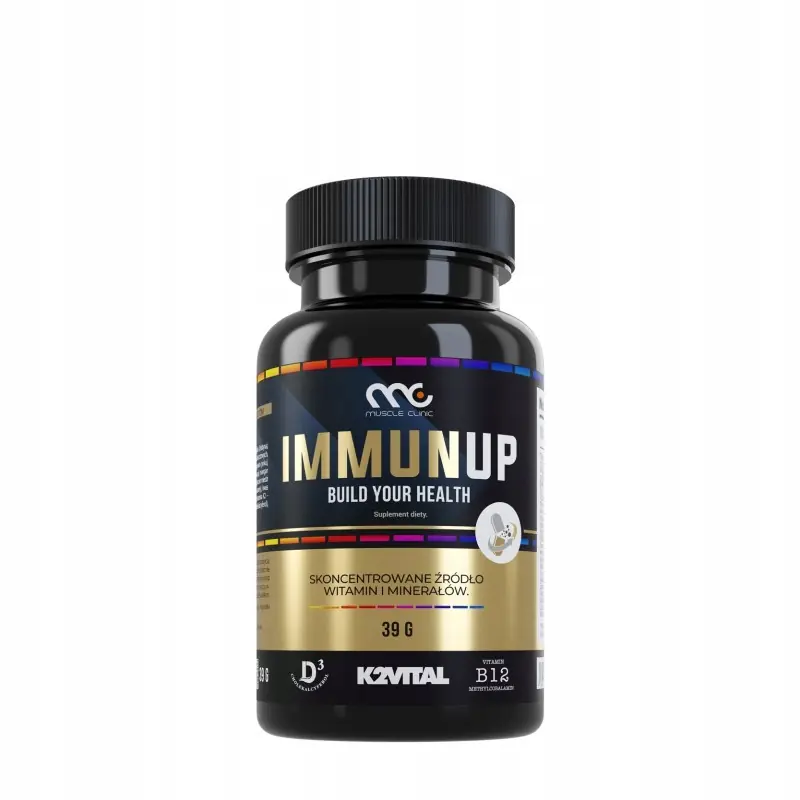 Mikro Makroelementy B C D3 K2 E Mangan Magnez Cynk Żelazo ImmunUp 60 kaps