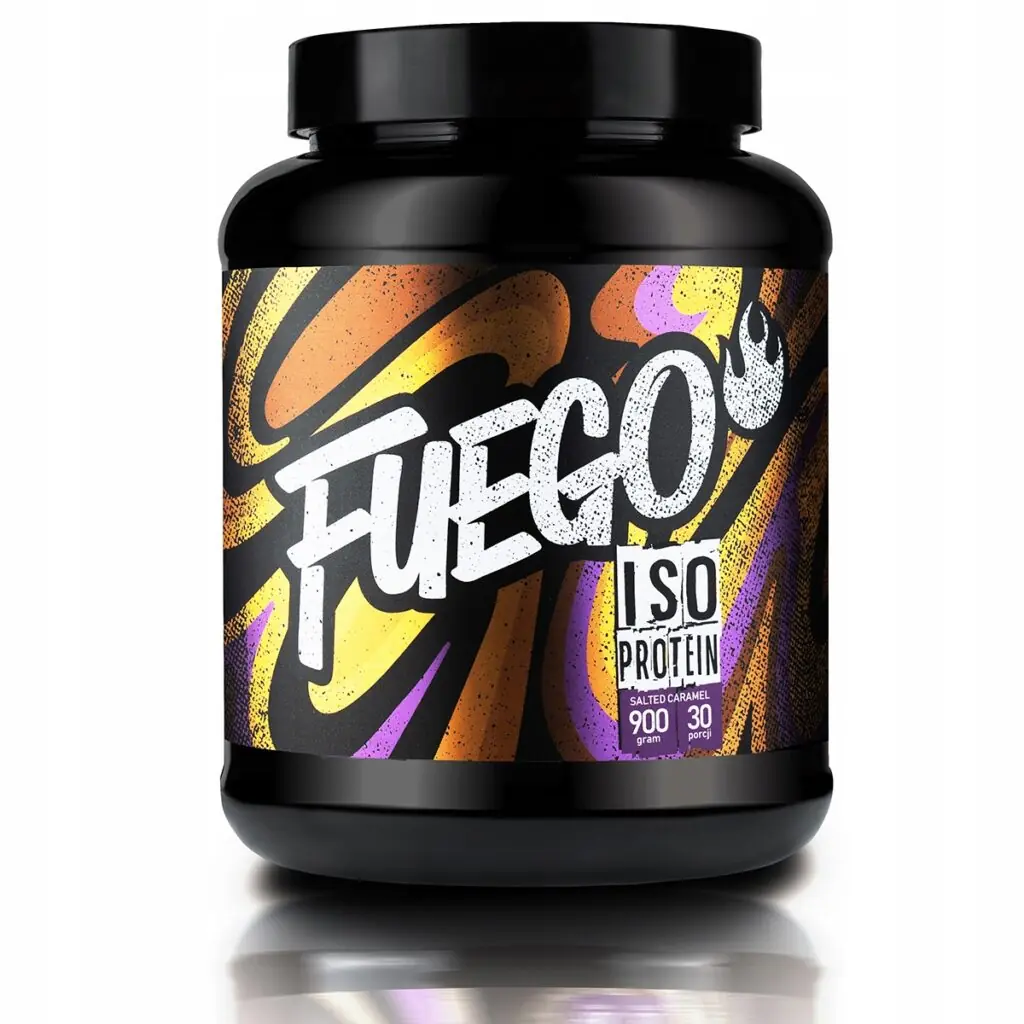 FUEGO ISO Protein odżywka WPI proszek 900 g smak słony karmel