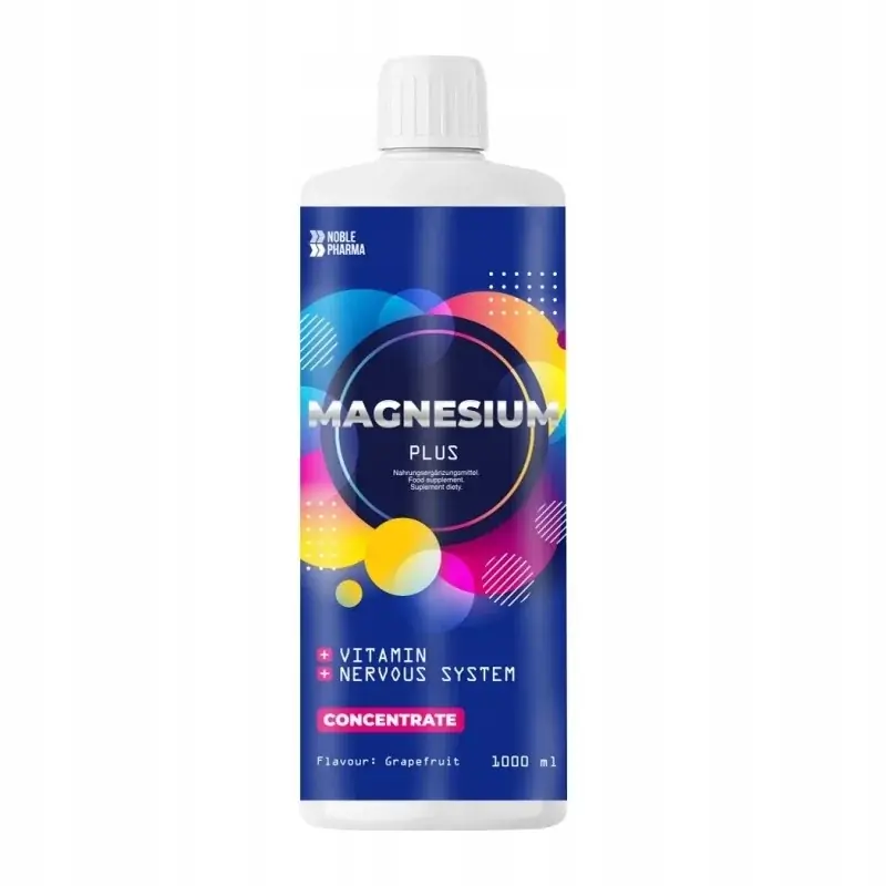Magnez w płynie Magnesium Układ Nerwowy Koncentrat Grejfrut 1L 100 porcji