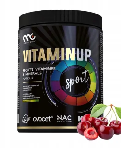 Multiwitamina Minerały Muscle Clinic Vitamin Up w Proszku 300g Wiśniowy