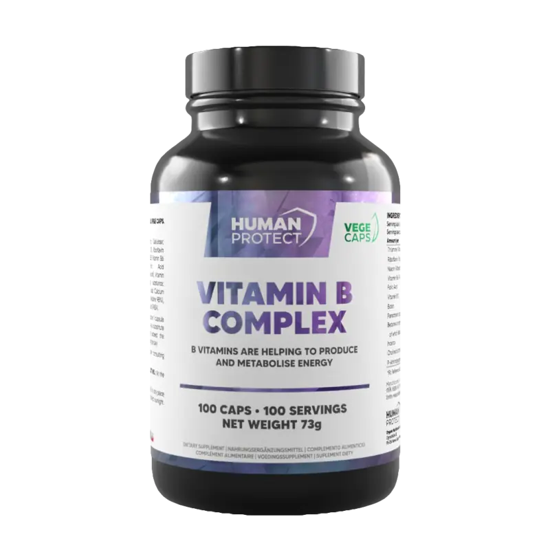 Human Protect Vitamin B-Complex 100vcaps. Metylowany B-Complex
